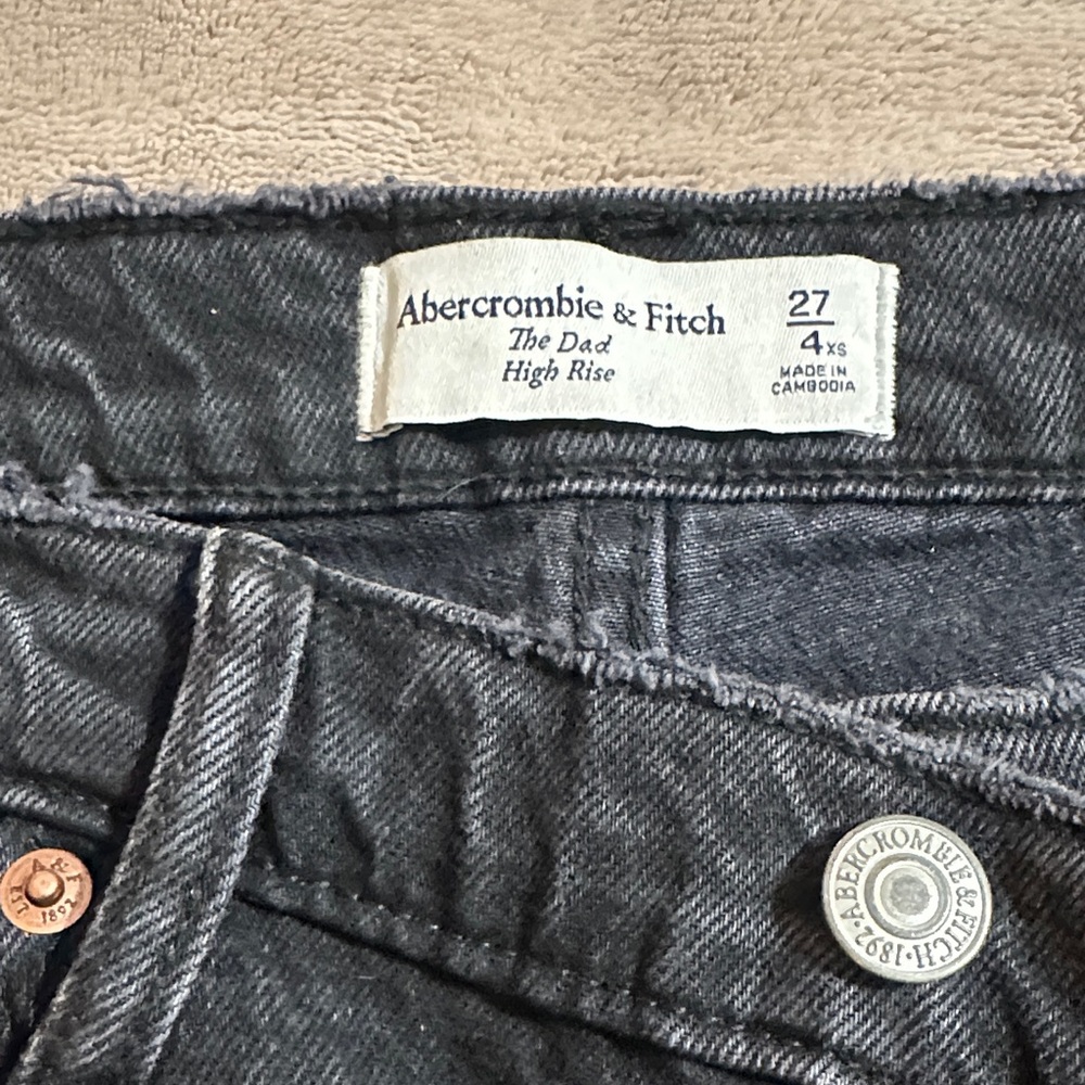 Abercrombie & Fitch Charcoal High Rise Jeans - Picture 2 of 9